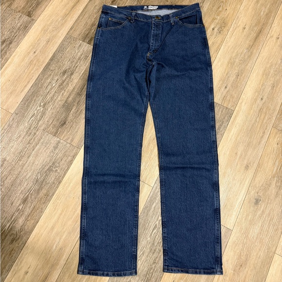 Wrangler Men's Dark Blue Straight Jeans - Picture 3 of 7